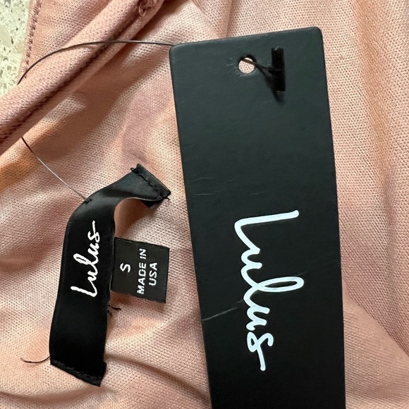 NWT Lulus Drinks On Me Mauve Pink Sleeveless Pleated Bodycon Dress Size Small - Picture 7 of 7